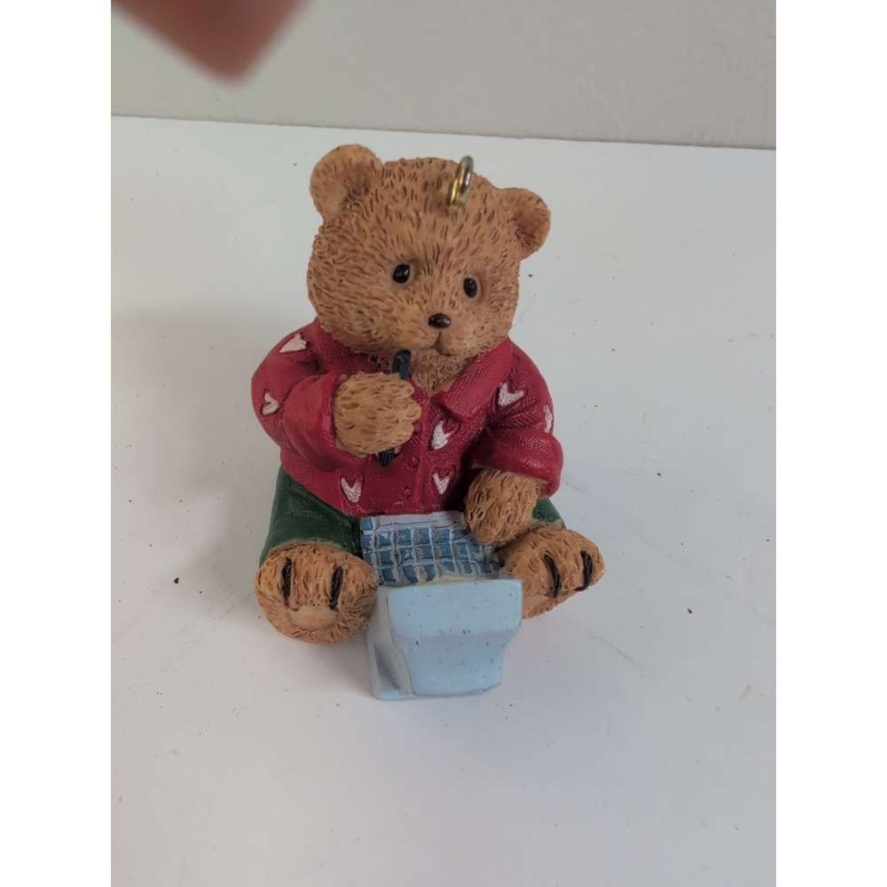 Vintage 1998 WR Ornament Your Special Package‎ Topper Computer Bear